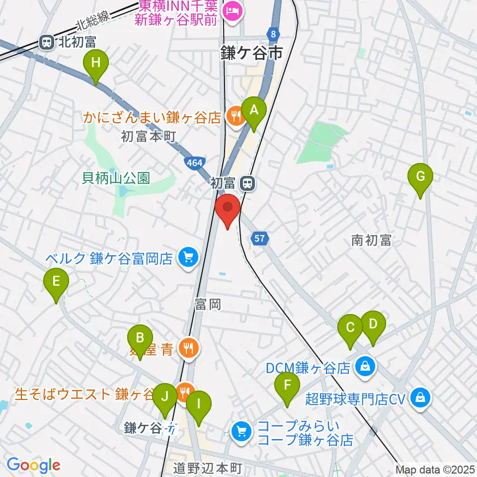 きらり鎌ケ谷市民会館・きらりホール周辺のコンビニエンスストア一覧地図