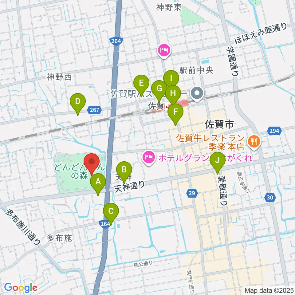 アバンセ周辺のコンビニエンスストア一覧地図