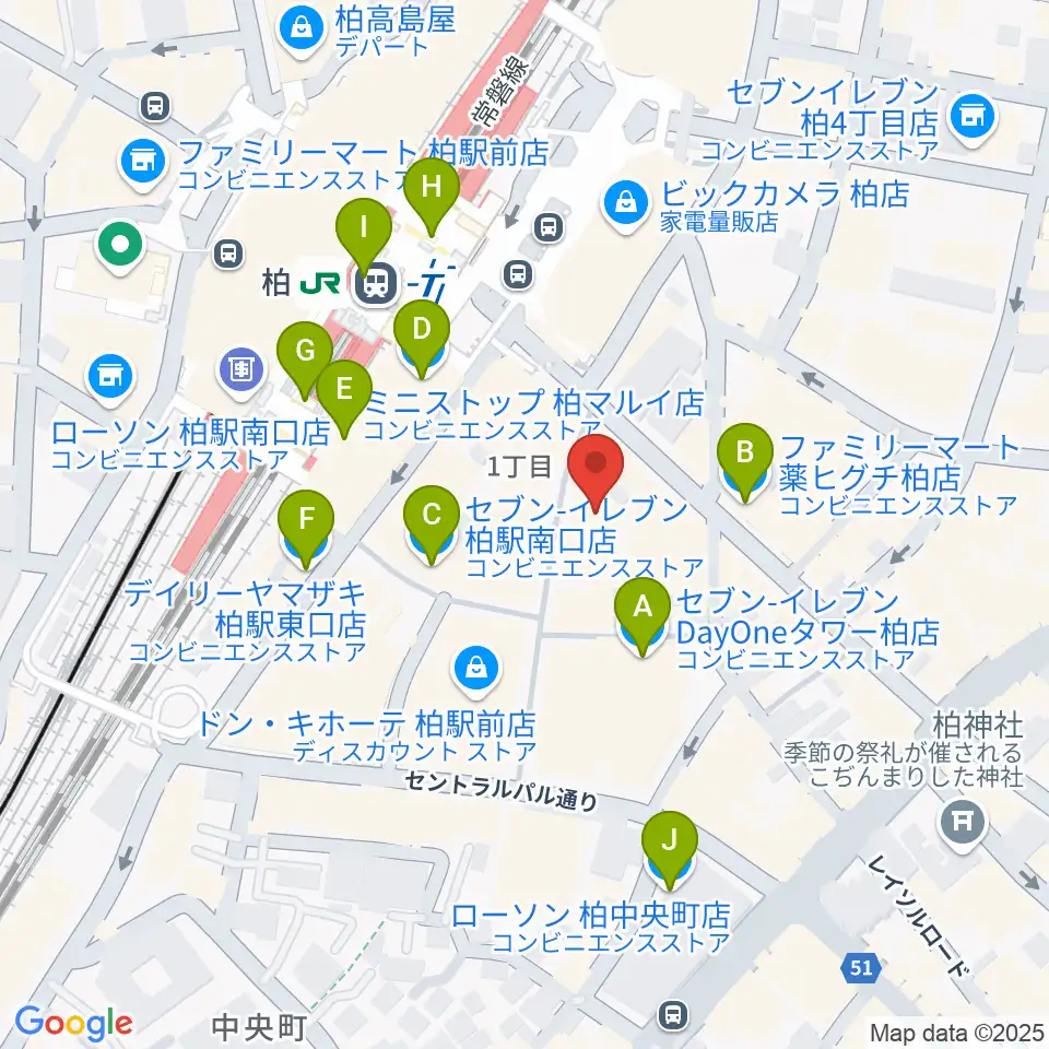 京北ホール周辺のコンビニエンスストア一覧地図
