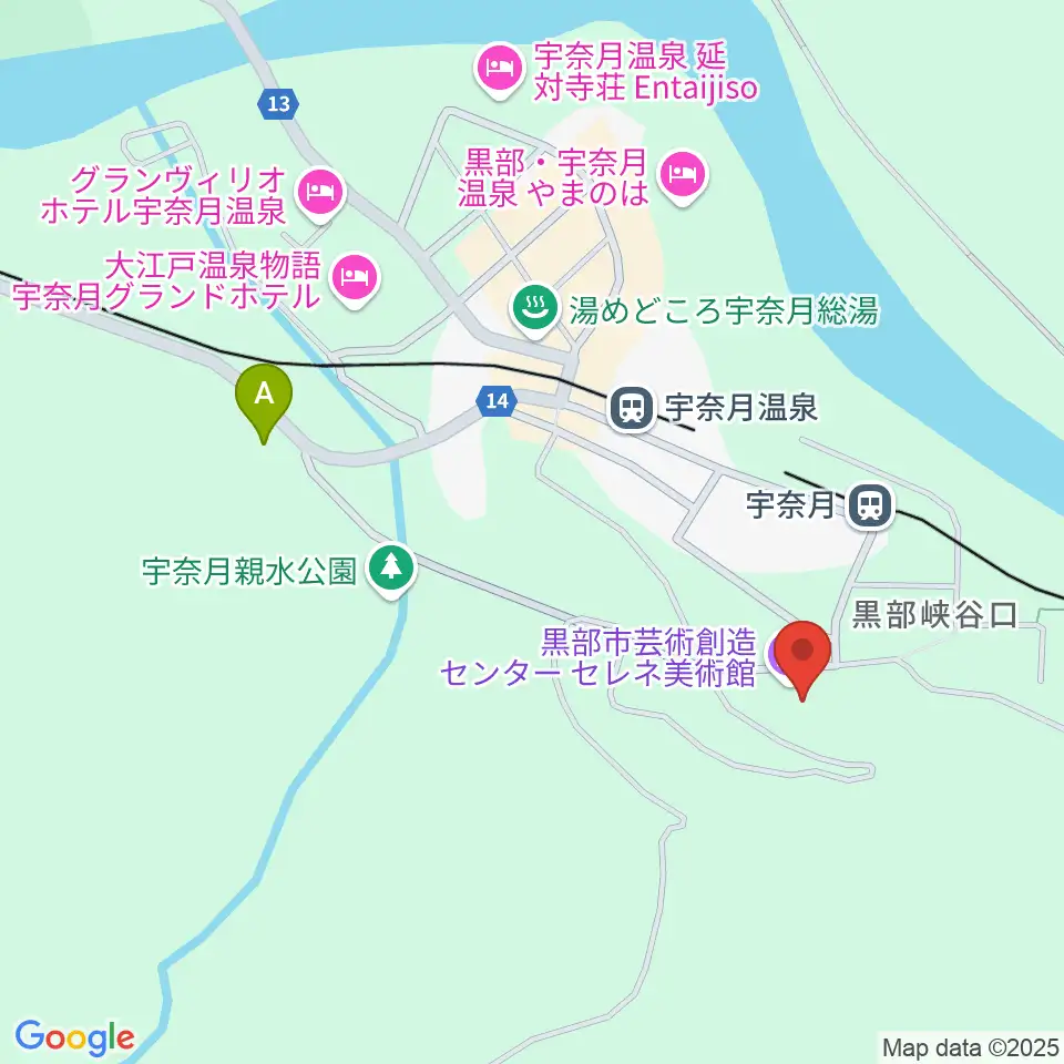 黒部市宇奈月国際会館セレネ周辺のコンビニエンスストア一覧地図