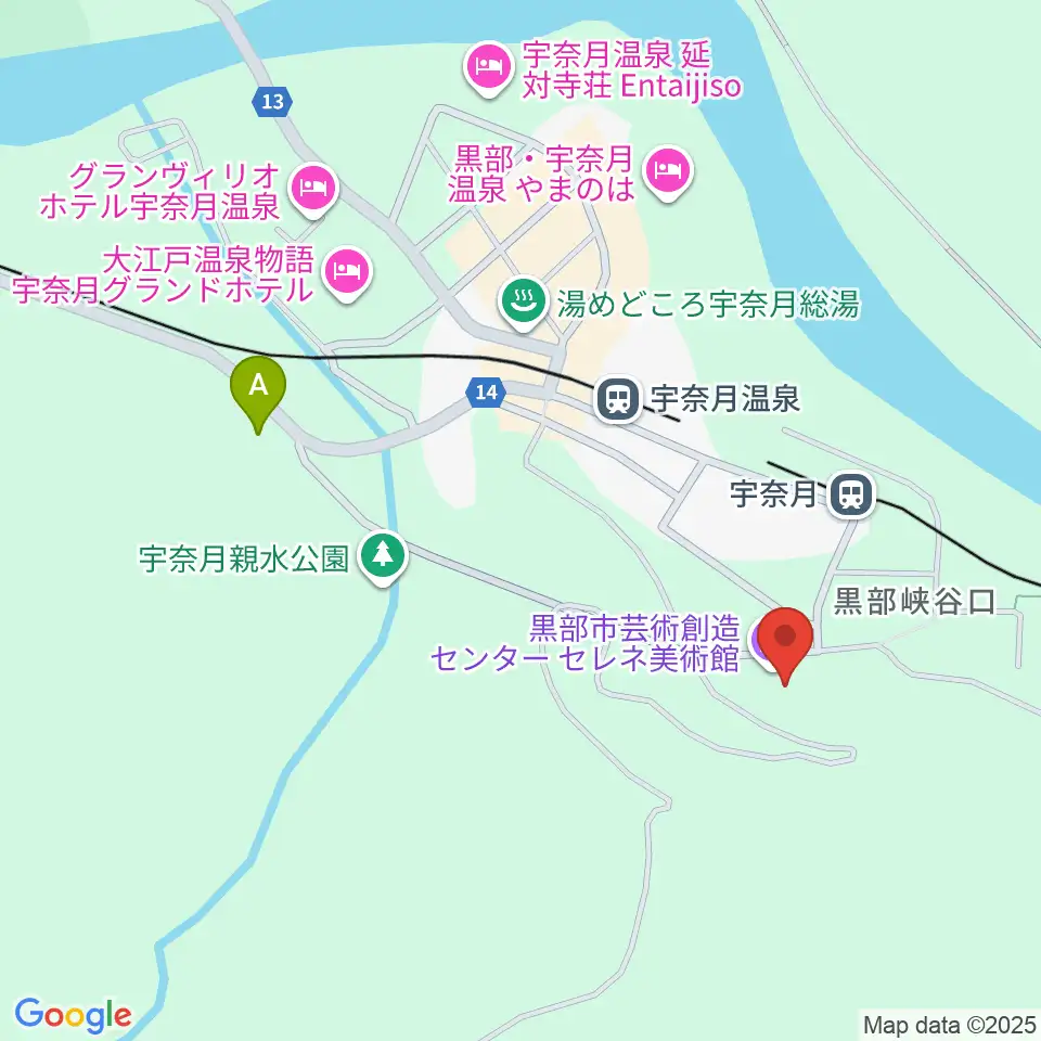 黒部市宇奈月国際会館セレネ周辺のコンビニエンスストア一覧地図