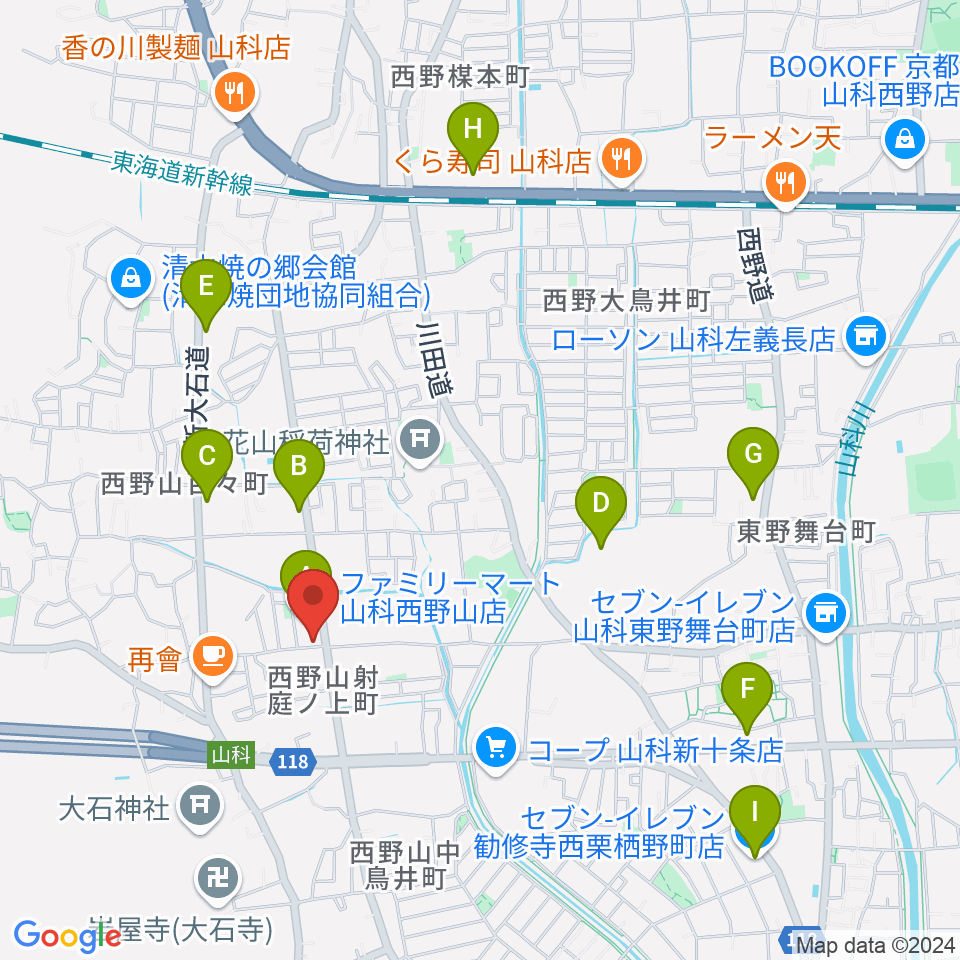 森田ピアノ工房周辺のコンビニエンスストア一覧地図