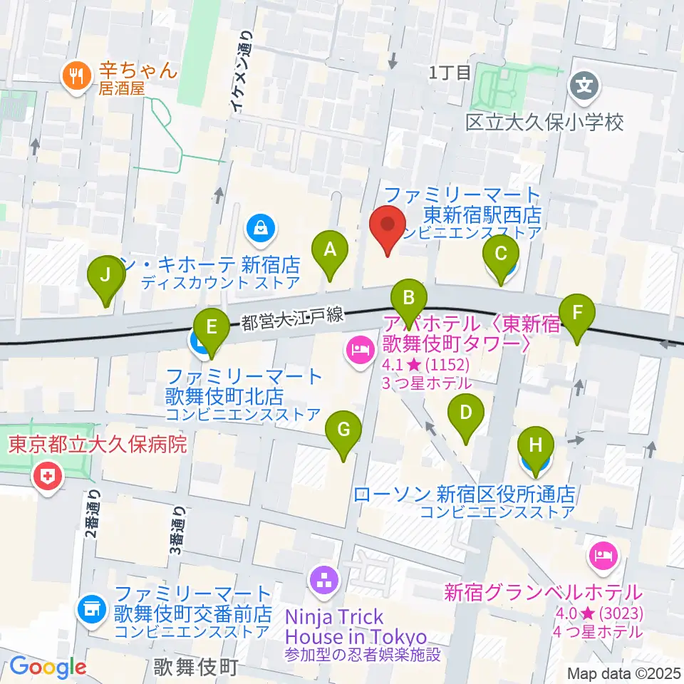 代アニLIVEステーション周辺のコンビニエンスストア一覧地図