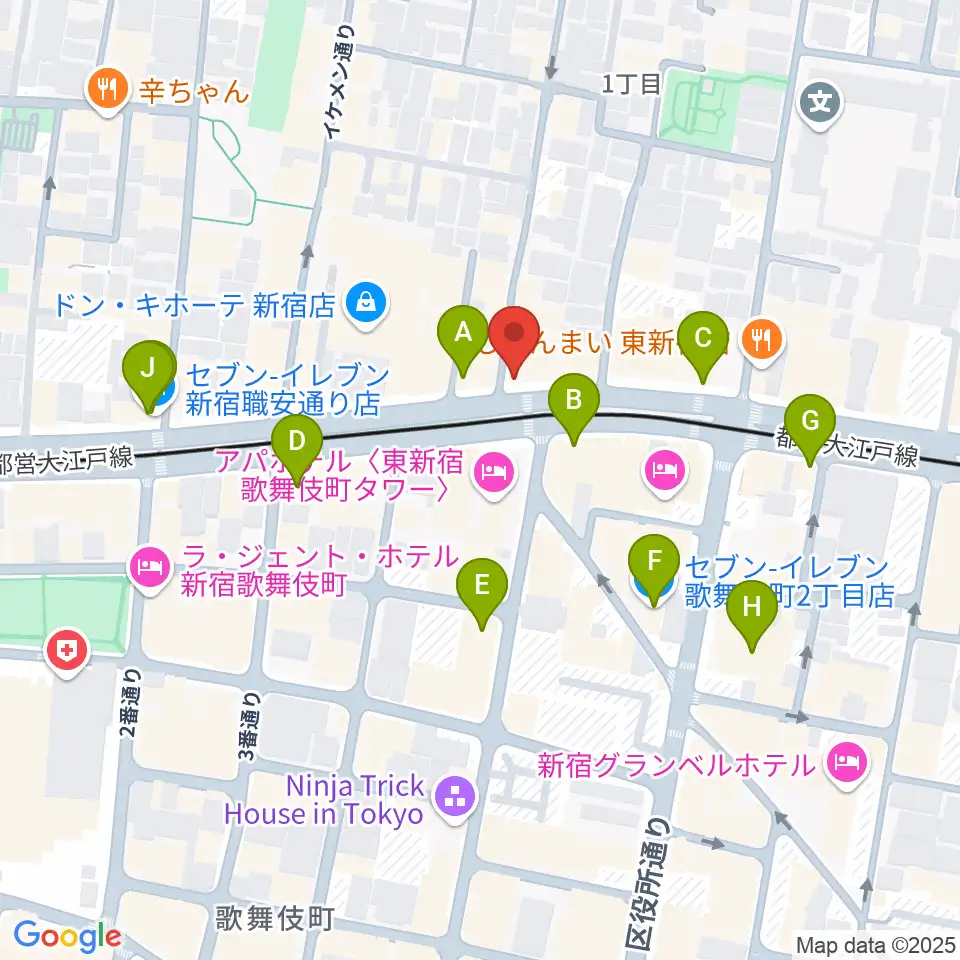 代アニLIVEステーション周辺のコンビニエンスストア一覧地図