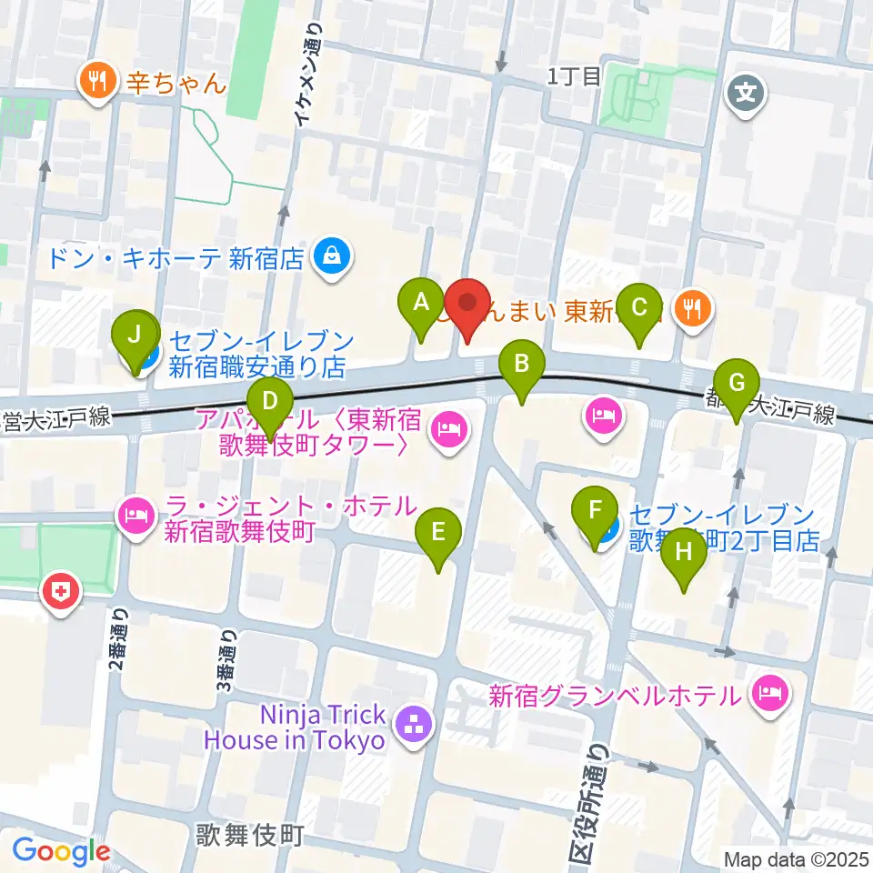 代アニLIVEステーション周辺のコンビニエンスストア一覧地図