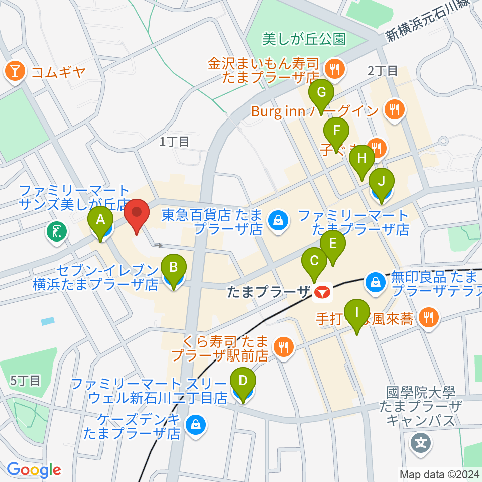 岡村考二フルート教室周辺のコンビニエンスストア一覧地図