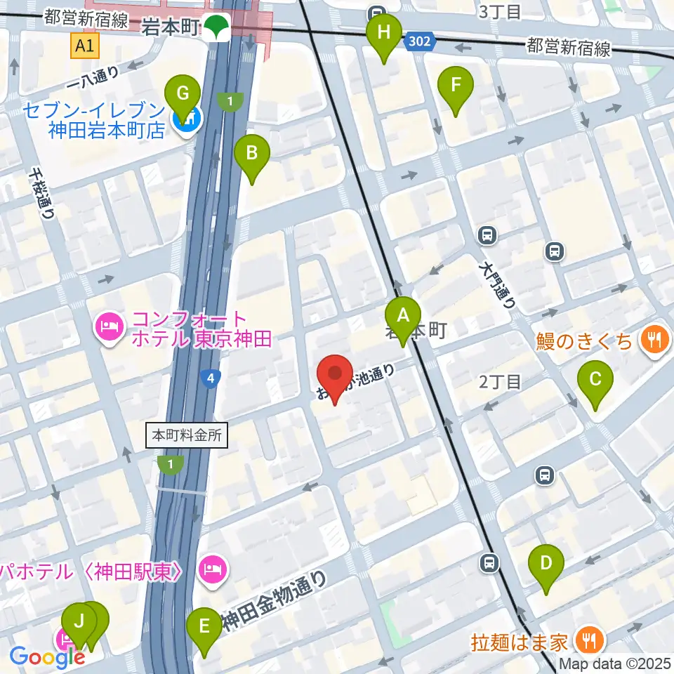 モリダイラ楽器 M's Space周辺のコンビニエンスストア一覧地図