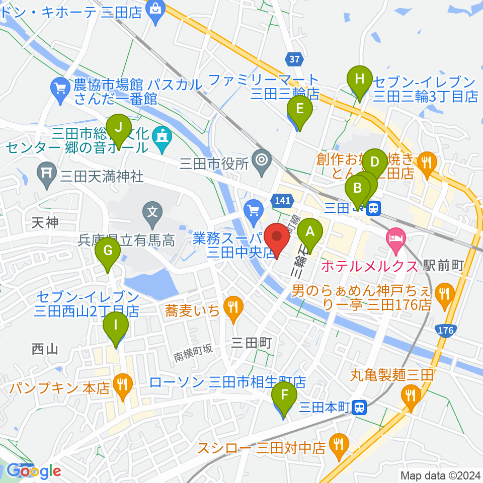 平瀬楽器周辺のコンビニエンスストア一覧地図