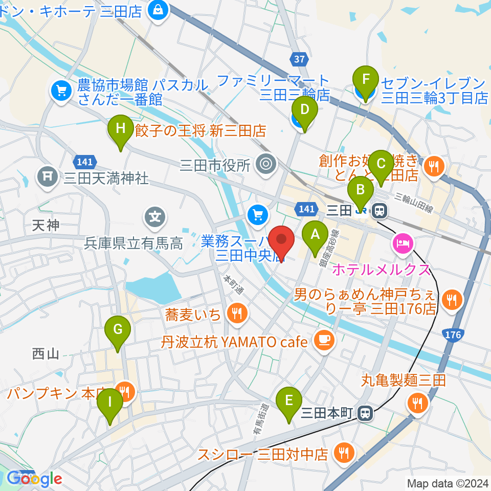 平瀬楽器周辺のコンビニエンスストア一覧地図