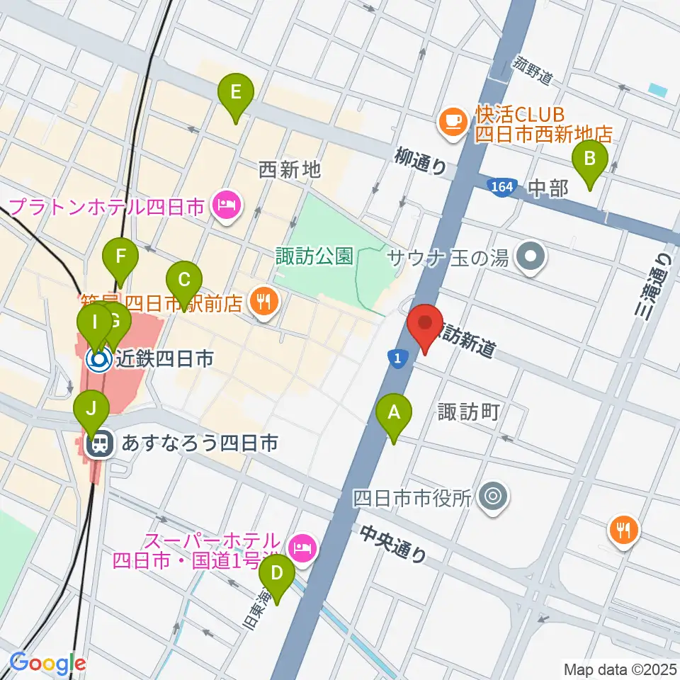 四日市VORTEX周辺のコンビニエンスストア一覧地図