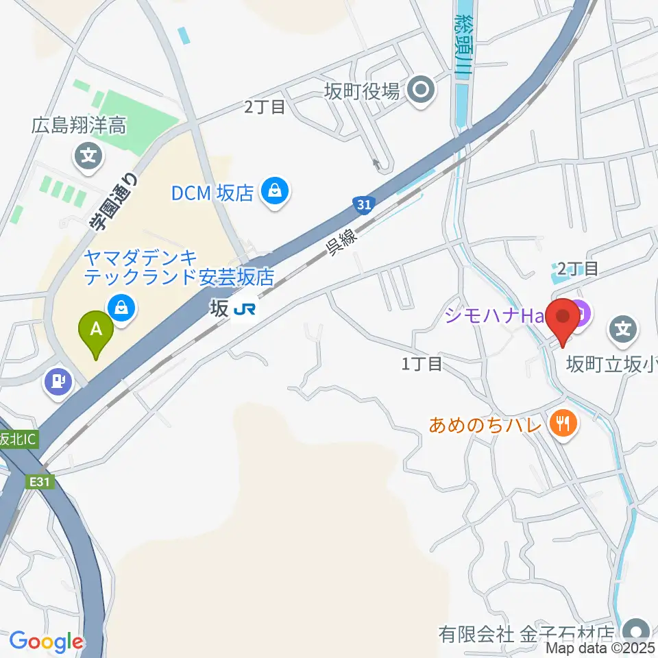 シモハナホール周辺のコンビニエンスストア一覧地図