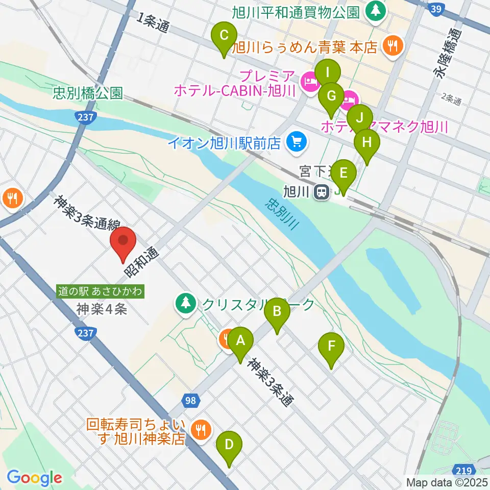 神楽市民交流センター 神楽公民館・木楽輪周辺のコンビニエンスストア一覧地図