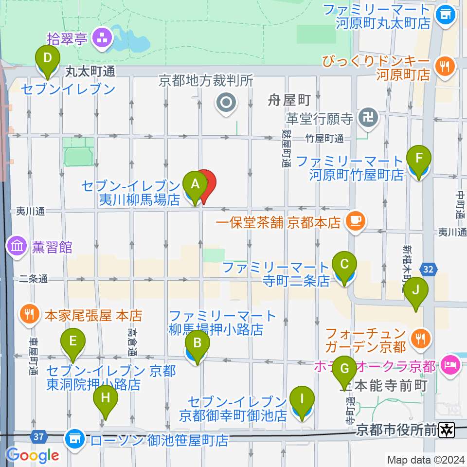 カフェ・モンタージュ周辺のコンビニエンスストア一覧地図