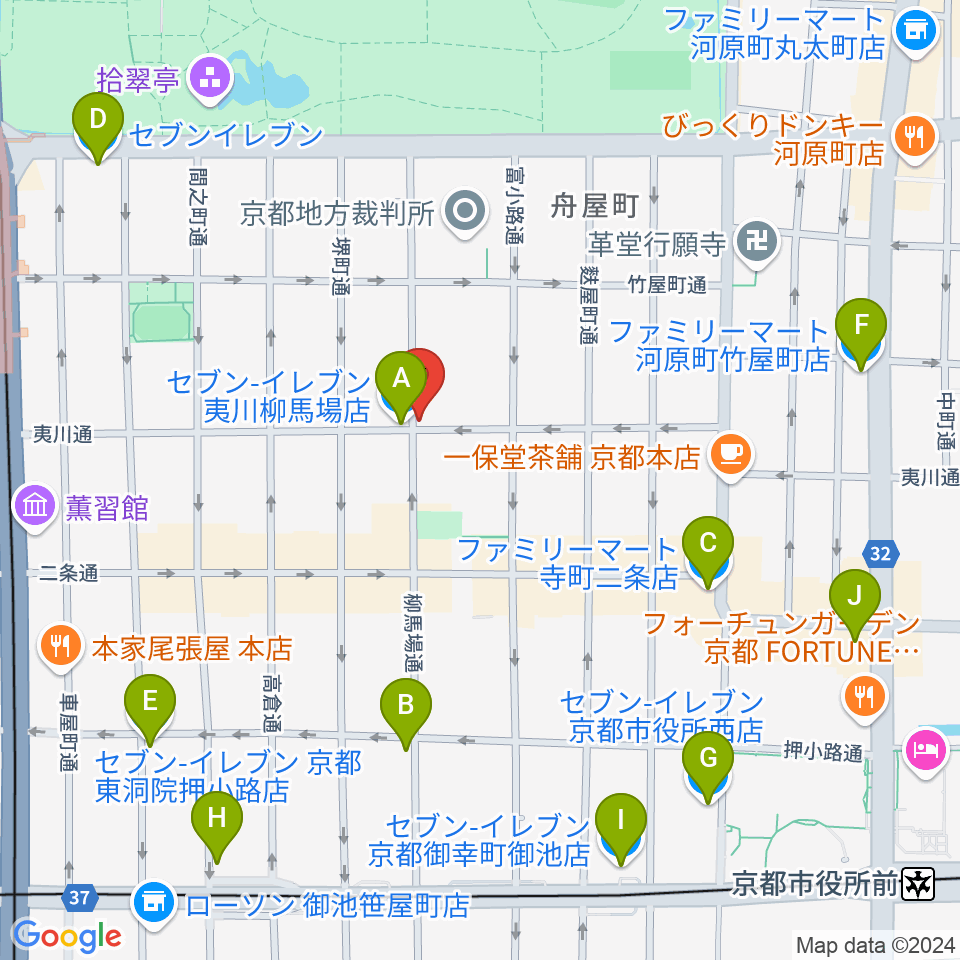 カフェ・モンタージュ周辺のコンビニエンスストア一覧地図