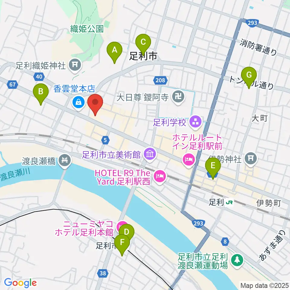 サウンド・ジムあしかが周辺のコンビニエンスストア一覧地図