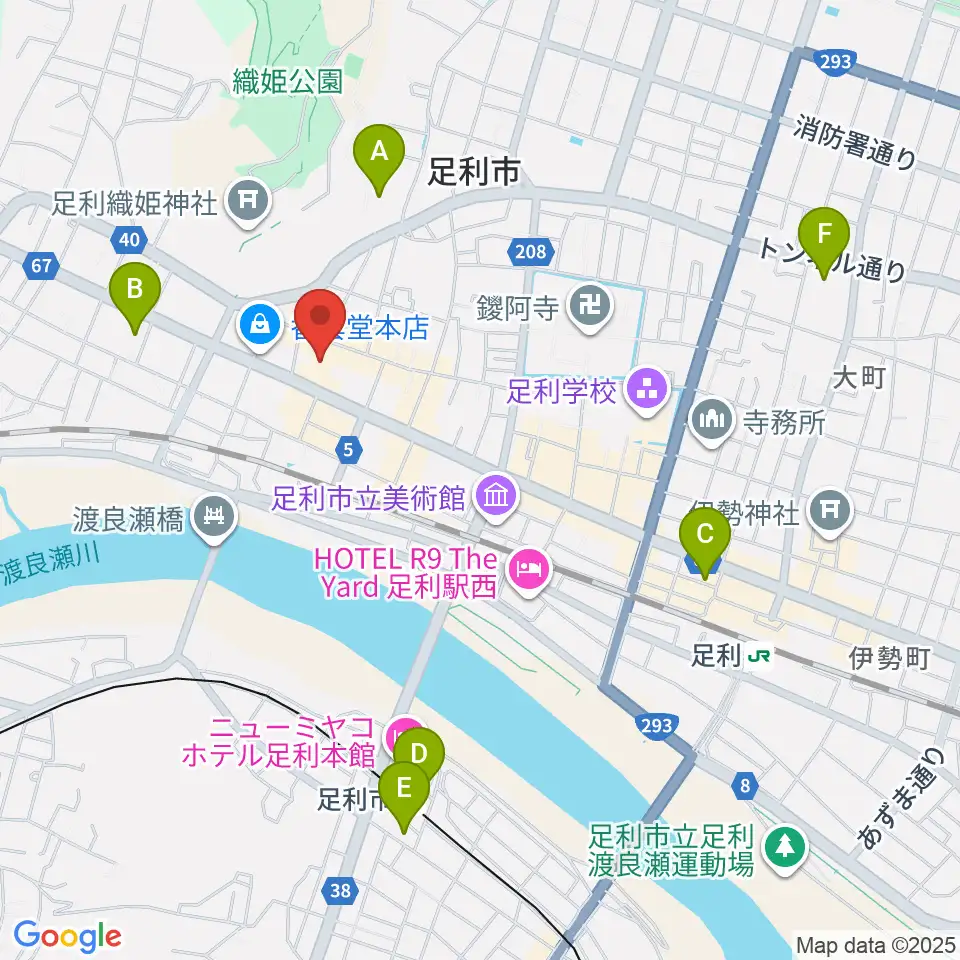 サウンド・ジムあしかが周辺のコンビニエンスストア一覧地図