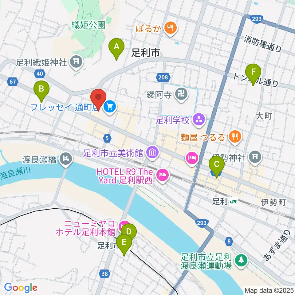 サウンド・ジムあしかが周辺のコンビニエンスストア一覧地図