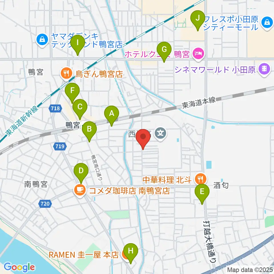 小田原姿麗人周辺のコンビニエンスストア一覧地図