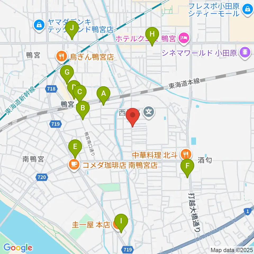 小田原姿麗人周辺のコンビニエンスストア一覧地図