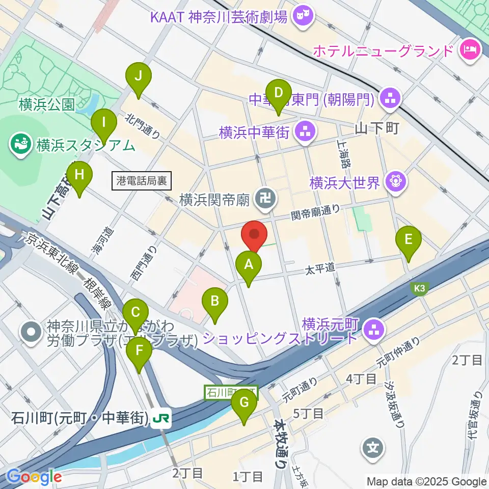 横浜F.A.D周辺のコンビニエンスストア一覧地図
