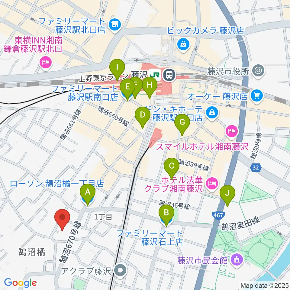 ル・クラシック周辺のコンビニエンスストア一覧地図