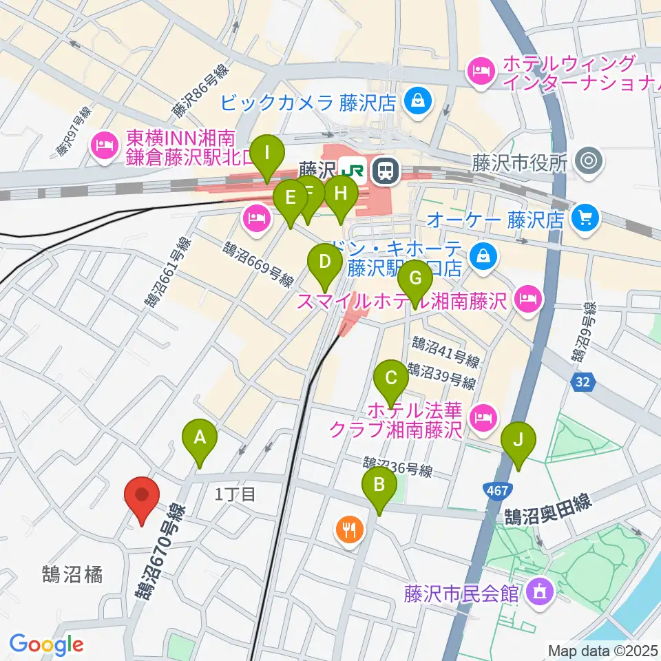 ル・クラシック周辺のコンビニエンスストア一覧地図