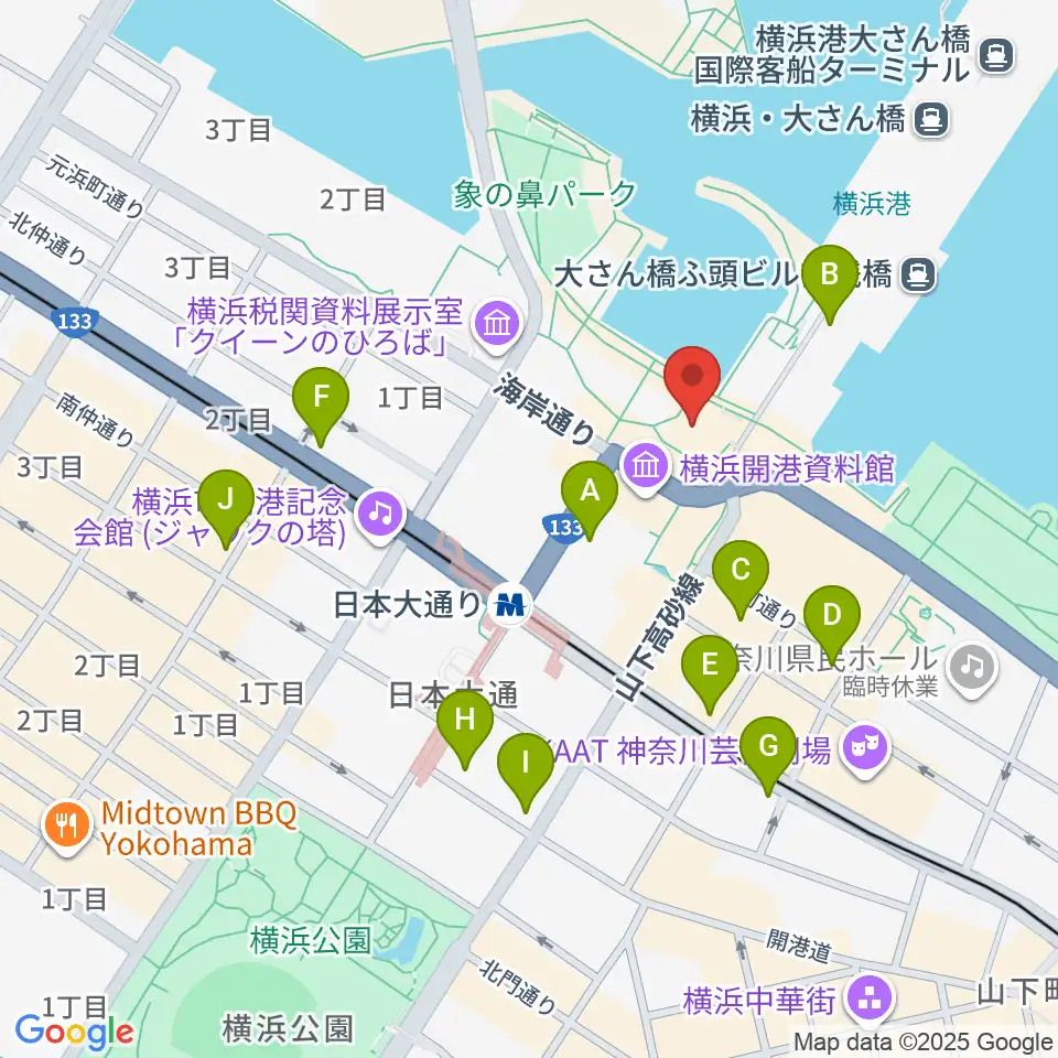 波止場会館周辺のコンビニエンスストア一覧地図