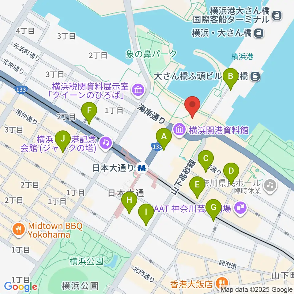 波止場会館周辺のコンビニエンスストア一覧地図