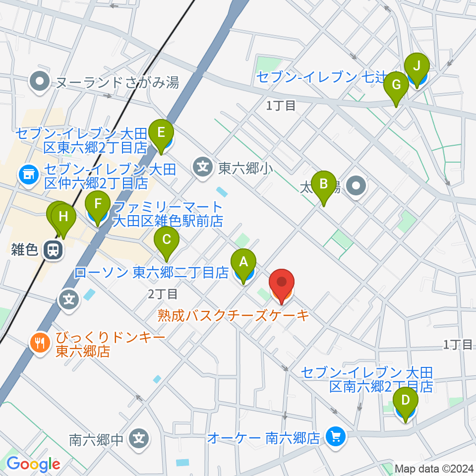 空音舎周辺のコンビニエンスストア一覧地図