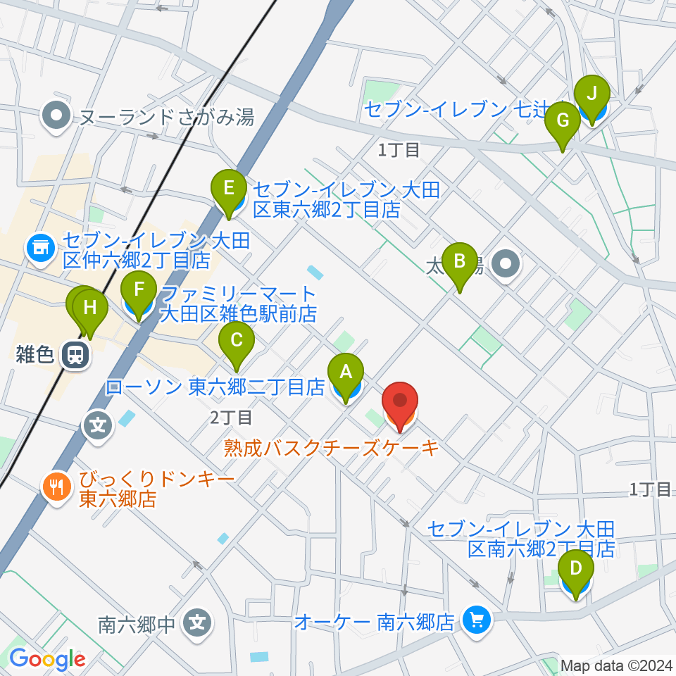 空音舎周辺のコンビニエンスストア一覧地図