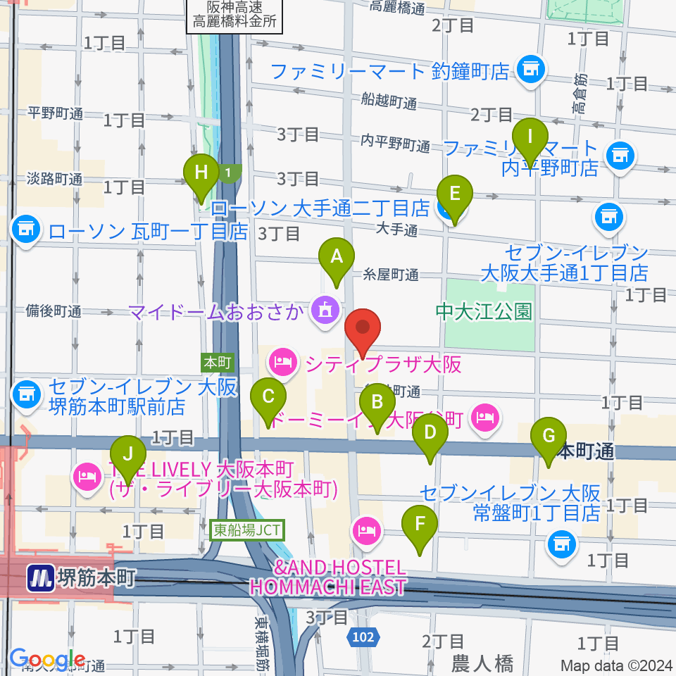 Live bar Teasin'周辺のコンビニエンスストア一覧地図