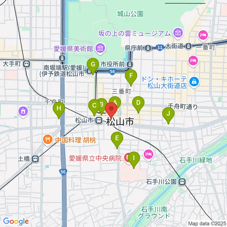 いよてつ高島屋9F ローズホール周辺のコンビニエンスストア一覧地図