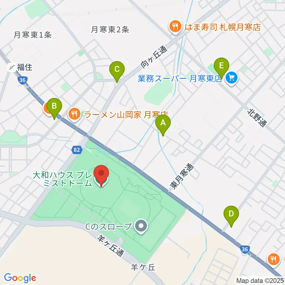 大和ハウス プレミストドーム周辺のコンビニエンスストア一覧地図