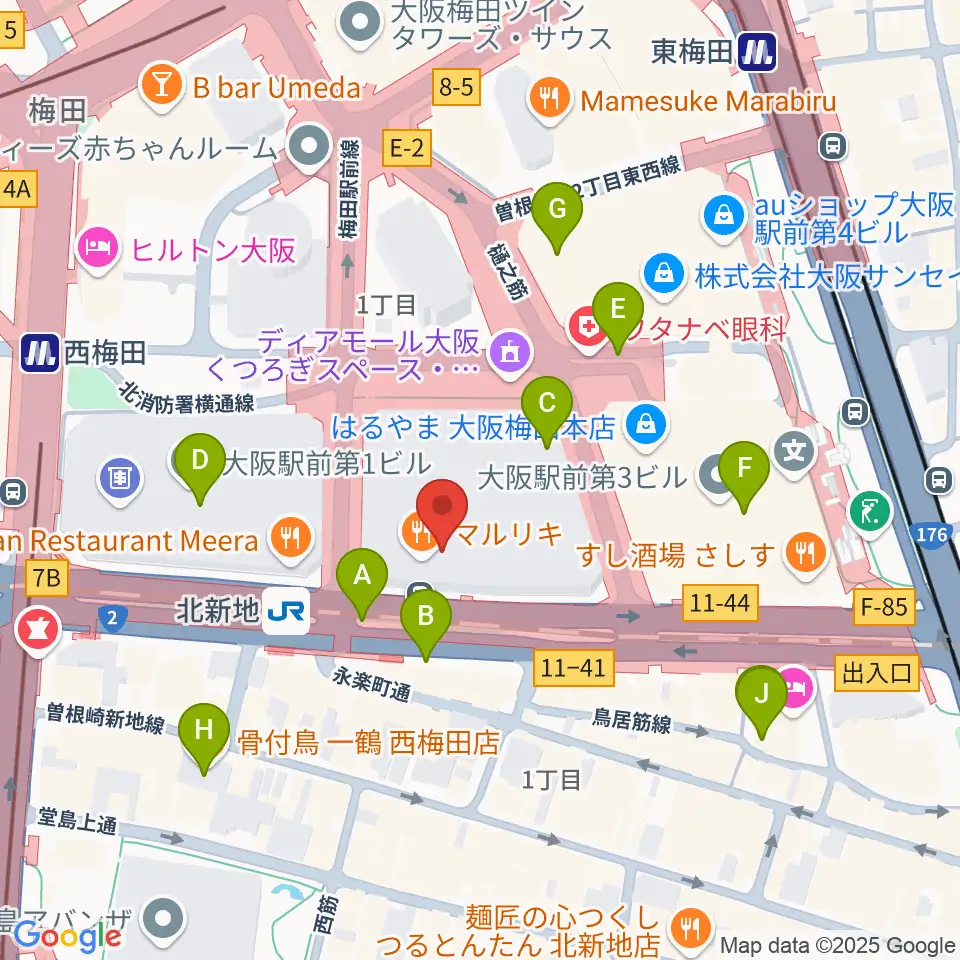 三木楽器ローブラスセンター周辺のコンビニエンスストア一覧地図