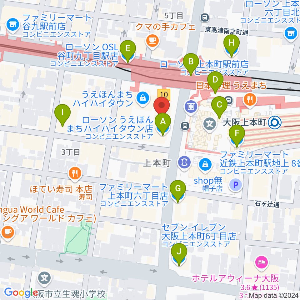 ウインド・スタイ周辺のコンビニエンスストア一覧地図