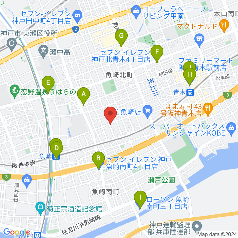 日本ピアノサービス周辺のコンビニエンスストア一覧地図