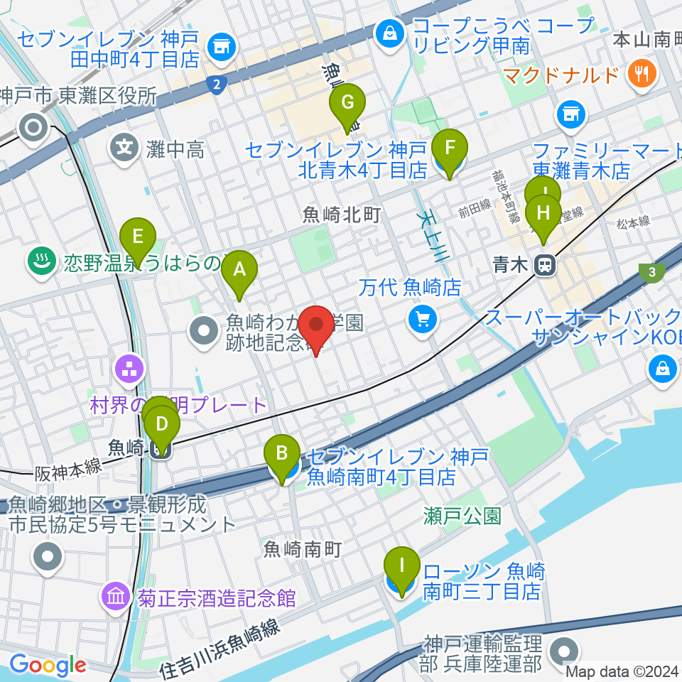 日本ピアノサービス周辺のコンビニエンスストア一覧地図