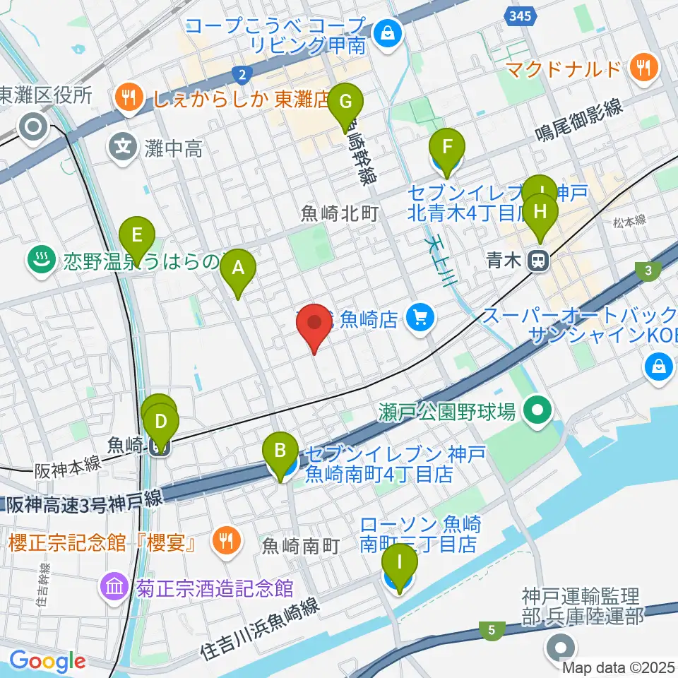 日本ピアノサービス周辺のコンビニエンスストア一覧地図