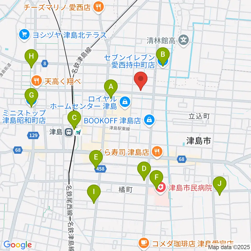ダイイチ楽器周辺のコンビニエンスストア一覧地図