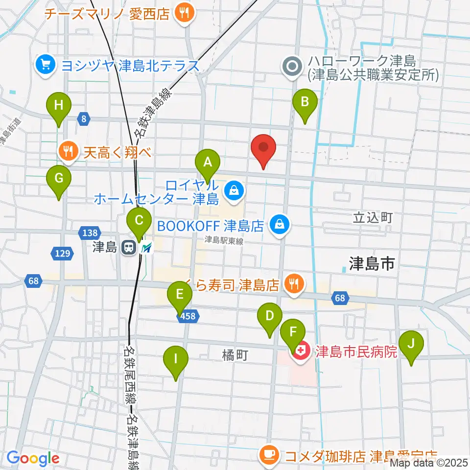 ダイイチ楽器周辺のコンビニエンスストア一覧地図