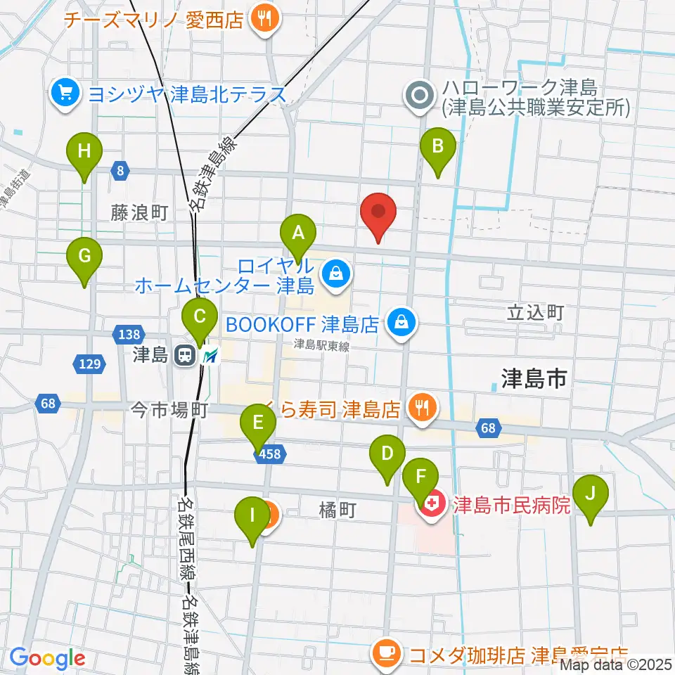 ダイイチ楽器周辺のコンビニエンスストア一覧地図