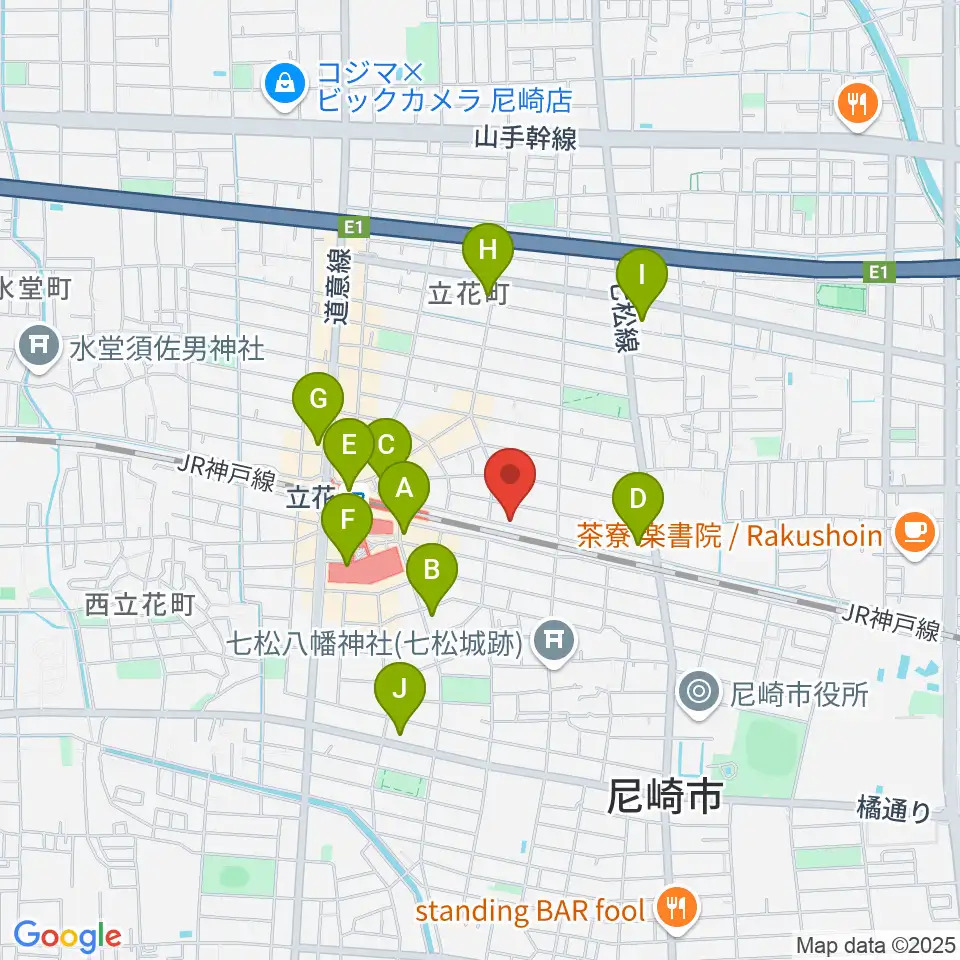 マサゴ楽器周辺のコンビニエンスストア一覧地図