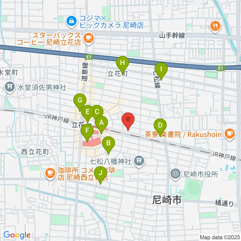 マサゴ楽器周辺のコンビニエンスストア一覧地図