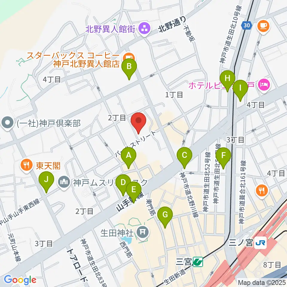 リードマン北野店周辺のコンビニエンスストア一覧地図