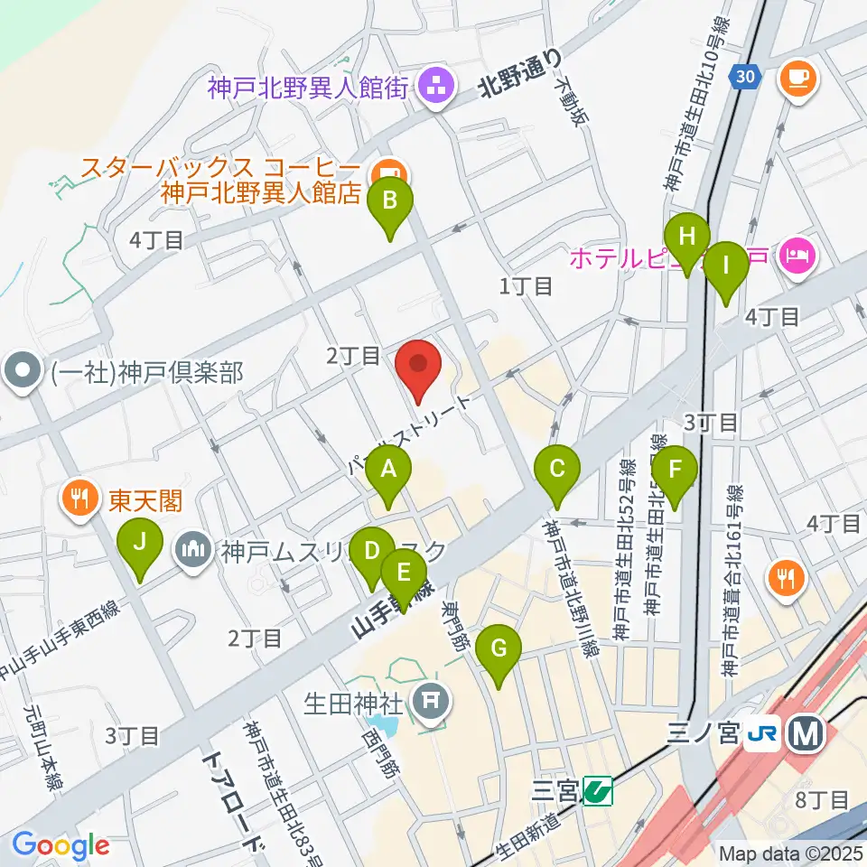 リードマン北野店周辺のコンビニエンスストア一覧地図