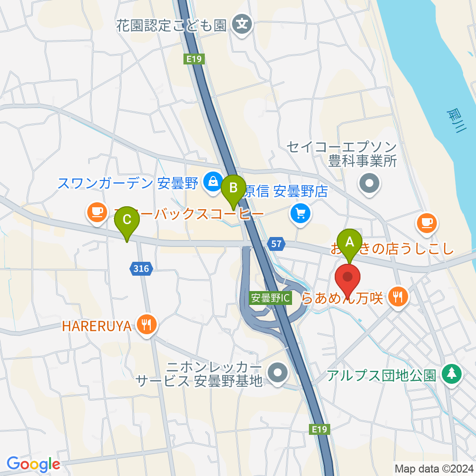 ギターショップEXCEL周辺のコンビニエンスストア一覧地図