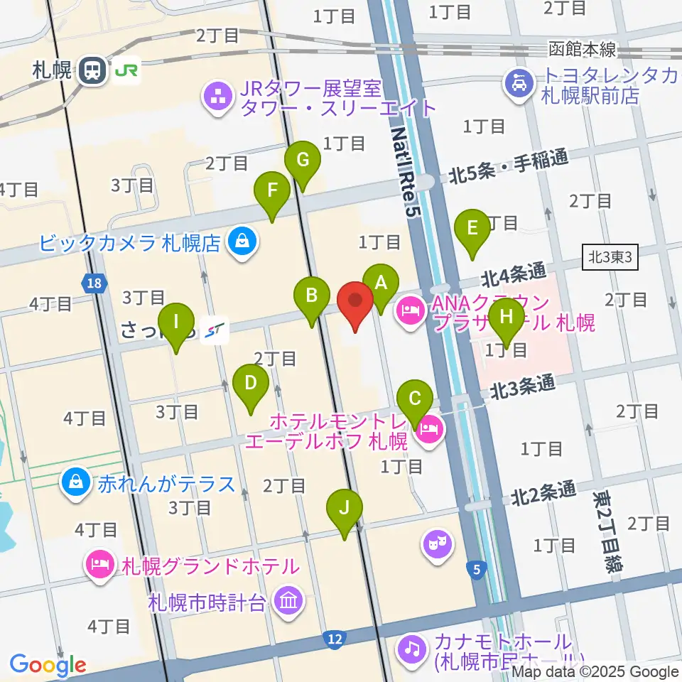シャコンヌ札幌店周辺のコンビニエンスストア一覧地図