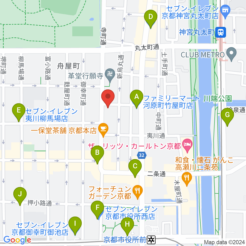 旭堂楽器店周辺のコンビニエンスストア一覧地図