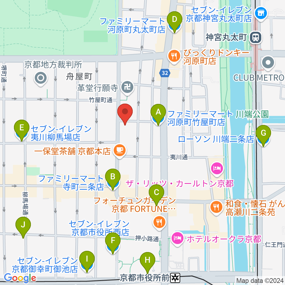 旭堂楽器店周辺のコンビニエンスストア一覧地図