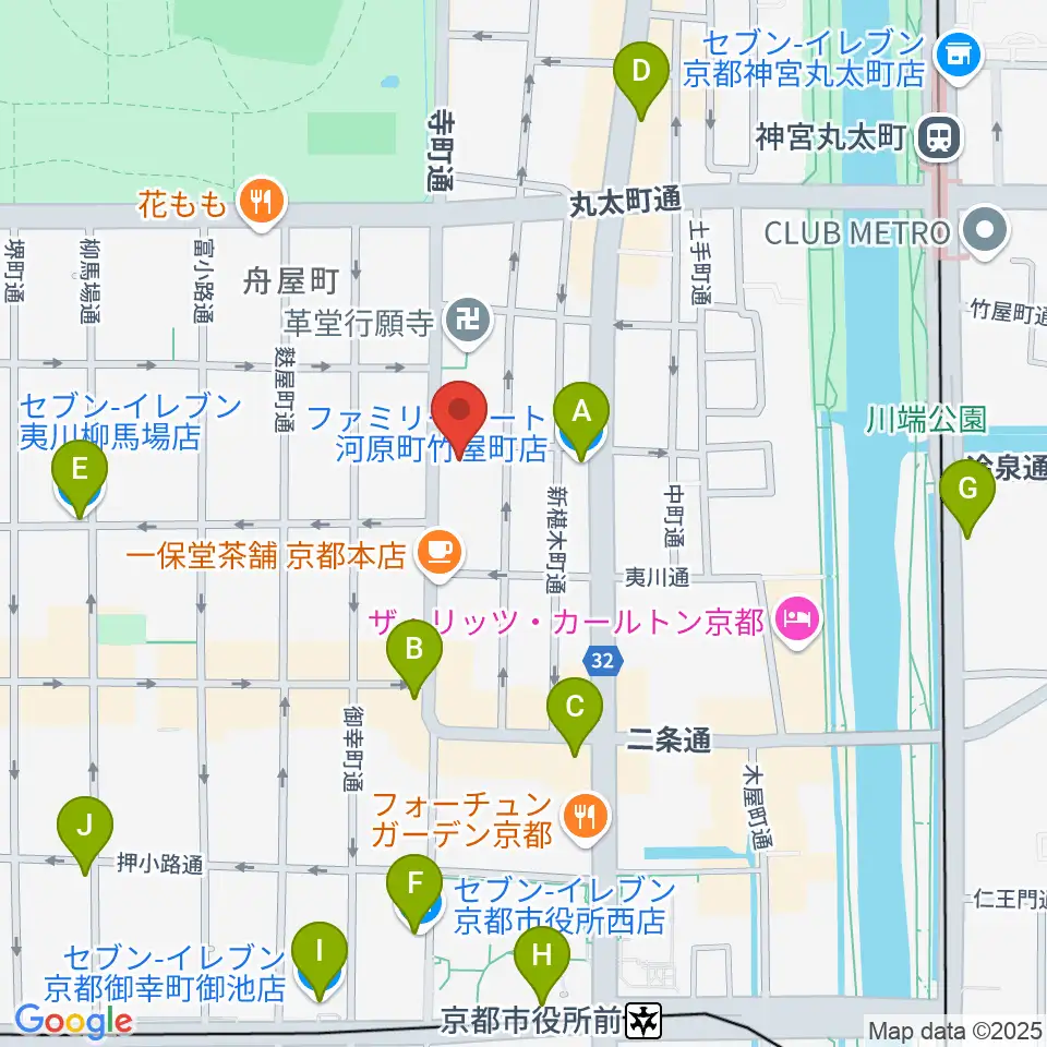旭堂楽器店周辺のコンビニエンスストア一覧地図